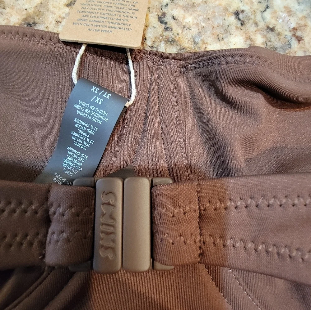 SKIMS Sculpting‎ Line Bikini Top in Cocoa Brown Women's 3X NWT